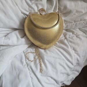 heart shaped evening bag
